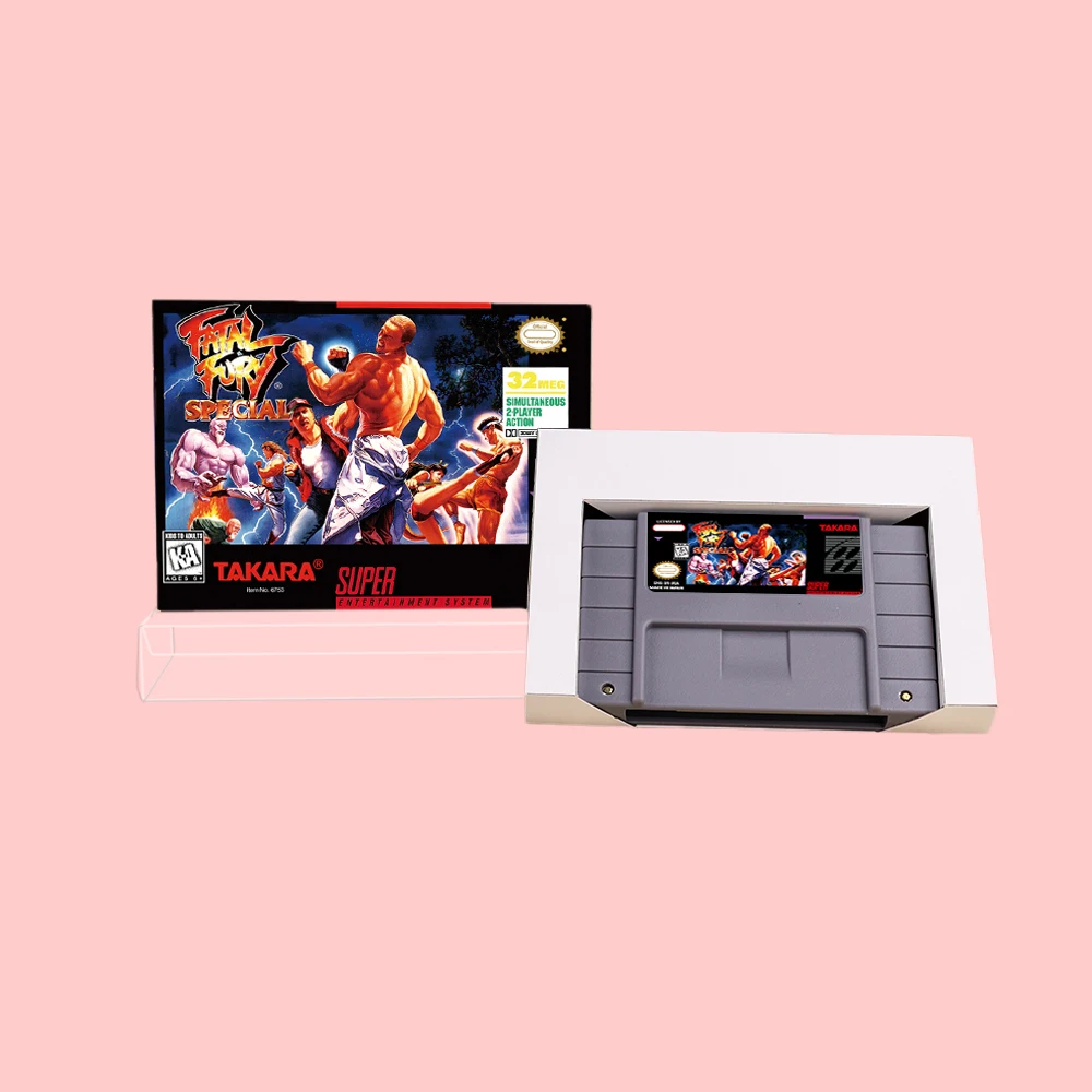 Fatal Fury Special Action Game Cartridge with Retial Box For SNES 16bit NTSC Video Game Consoles