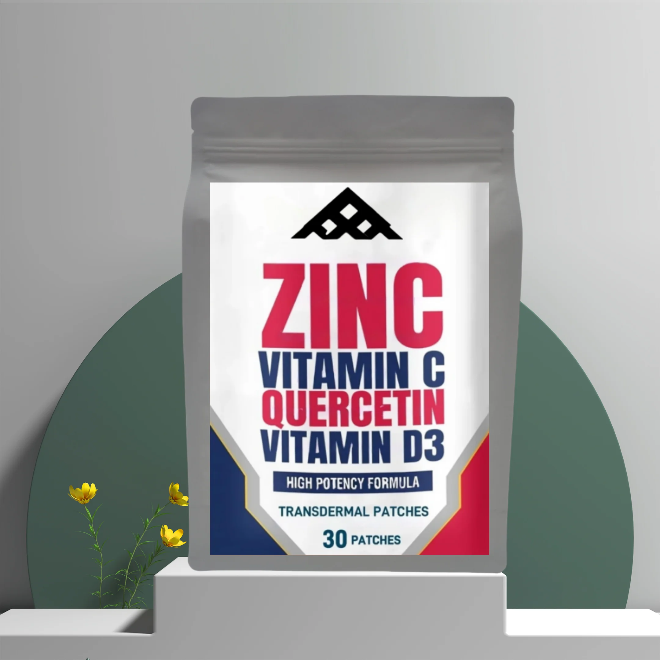 30 Patches Zinc Quercetin Transdermal Patches With Vitamin D And C Antioxidant Immune Support For Men And Women