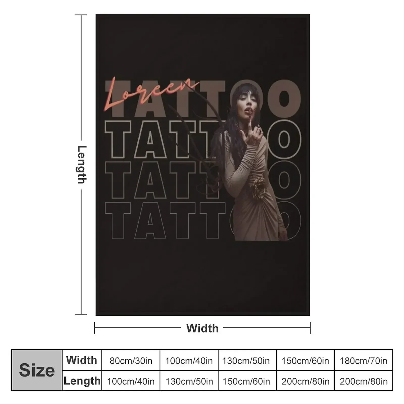 Loreen Tattoo Sweden Eurovision 2023 Throw Blanket Hair Beach Shaggy Quilt Thin Stuffeds Blankets