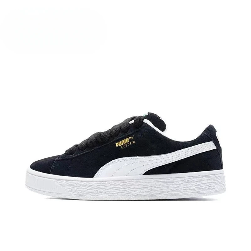 Tênis de camurça puma para homens e mulheres, top baixo, sola grossa, retrô, versátil, sapatos de pão, XL, 395205-02