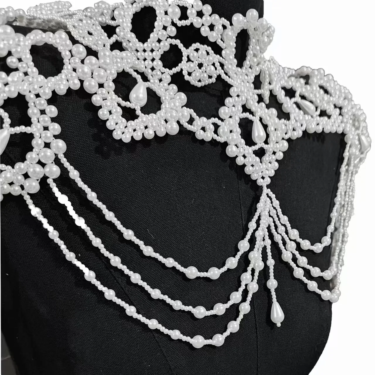Crystals Bead Wedding Wrap Jewelry Necklaces Accessories for Girls Evening Dress Shawl Bridal Shoulders Chain