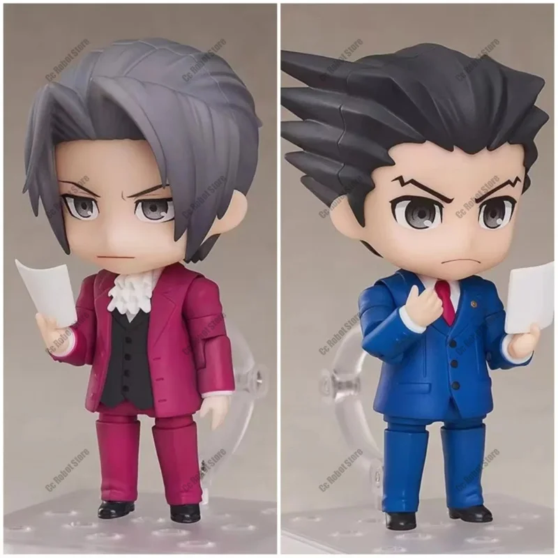 Figurine d'action de 10 cm 'Ace Attorney' Phoenix Wright Avocat Miles Edgeworth 1761 1762, jouet de collection, cadeau de Noël avec boîte
