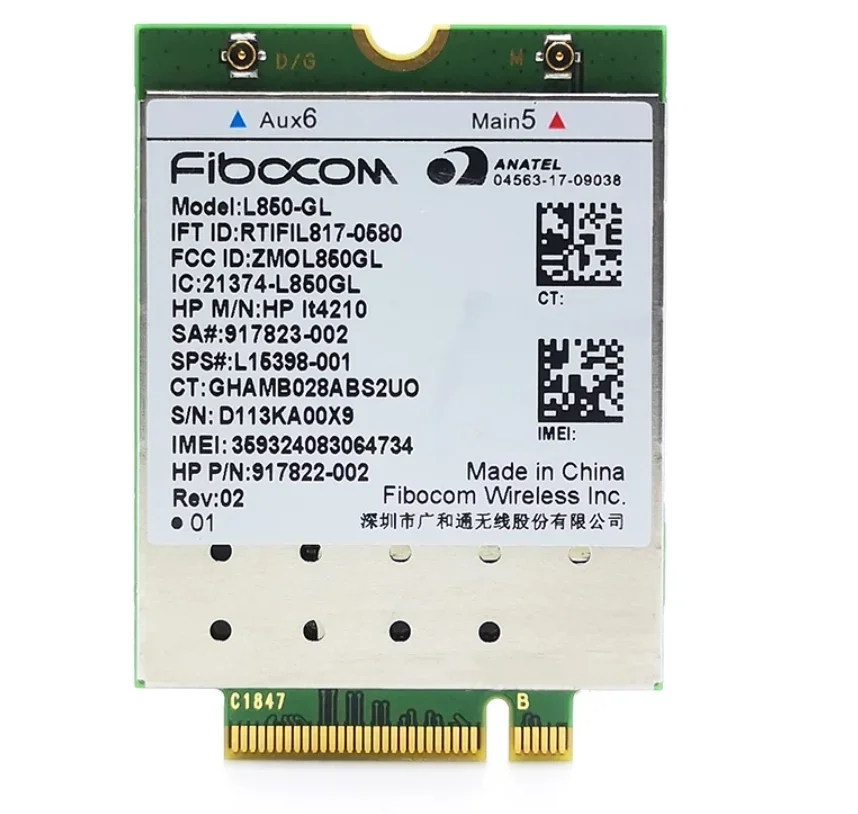 

10 шт. Fibocom L850-GL для HP LT4210 Fibocom Card Wireless L15398-001 XMM 7360 WWAN модуль 4G LTE NEU для ProBook 430 440