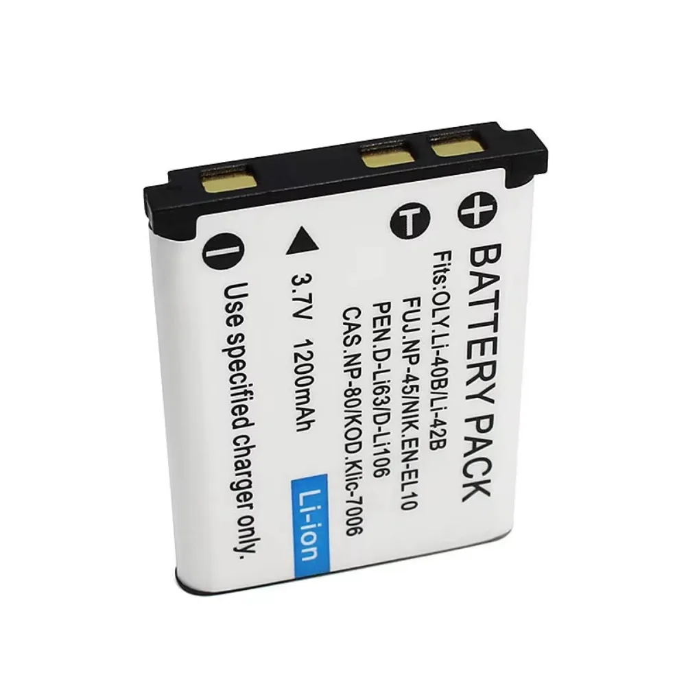 3.7V 1200mAh Li-40B Li40B Li 40B Li-42B EN-EL10 EN EL10 ENEL10 NP-45 bateria aparatu cyfrowego dla Olympus Nikon Fujifilm Kodak