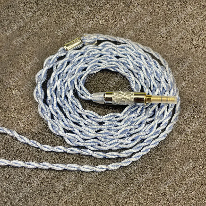 DIY 4-Strands 7N OCC Plated Silver MMCX 0.78 2Pin Headphone Cable 3.5mm 2.5mm 4.4mm  QDC TFZ IE80S A2DC Custom Replace Cable