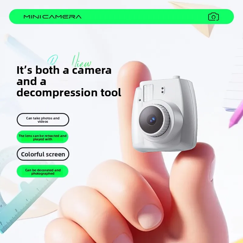 

Новая студенческая цифровая камера кампуса, мини-компактная декомпрессионная камера CCD, ретро-камера для записи большого пальца