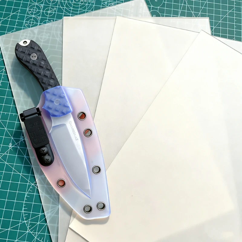 1pcs Kydex Thermoplastic Plate Semi Transparent Frosted Knife Sheath DIY Craft Supplies Tool for Accessory Fabrication