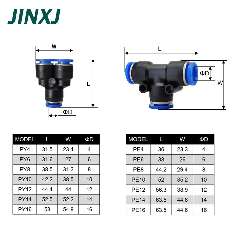 Złączka pneumatyczna złącze rury rury szybkozłącza powietrza wody Push w wąż z tworzywa sztucznego 4/6/8/10/12/14/16mm PU PY PV PZA złącza