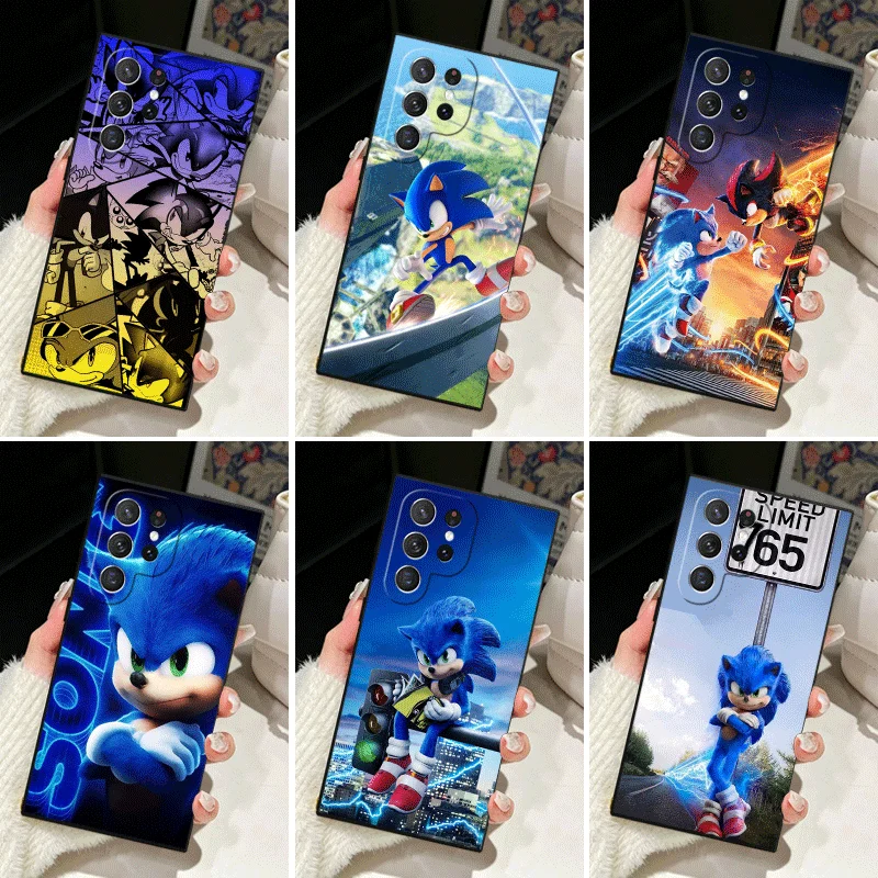 Soft Silicone Phone Case for Samsung Galaxy S25 S26 Ultra Super S-Sonics Cartoon Shell S24 FE S23 S22 Plus S21 S20 + Edge Cover