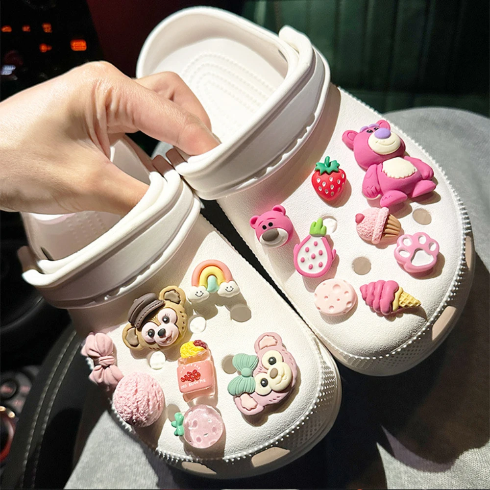 Милый медведь 3D подвеска для обуви DIY украшения для обуви аксессуары для сумки Bogg шлепанцы сандалии сабо подарки для детей