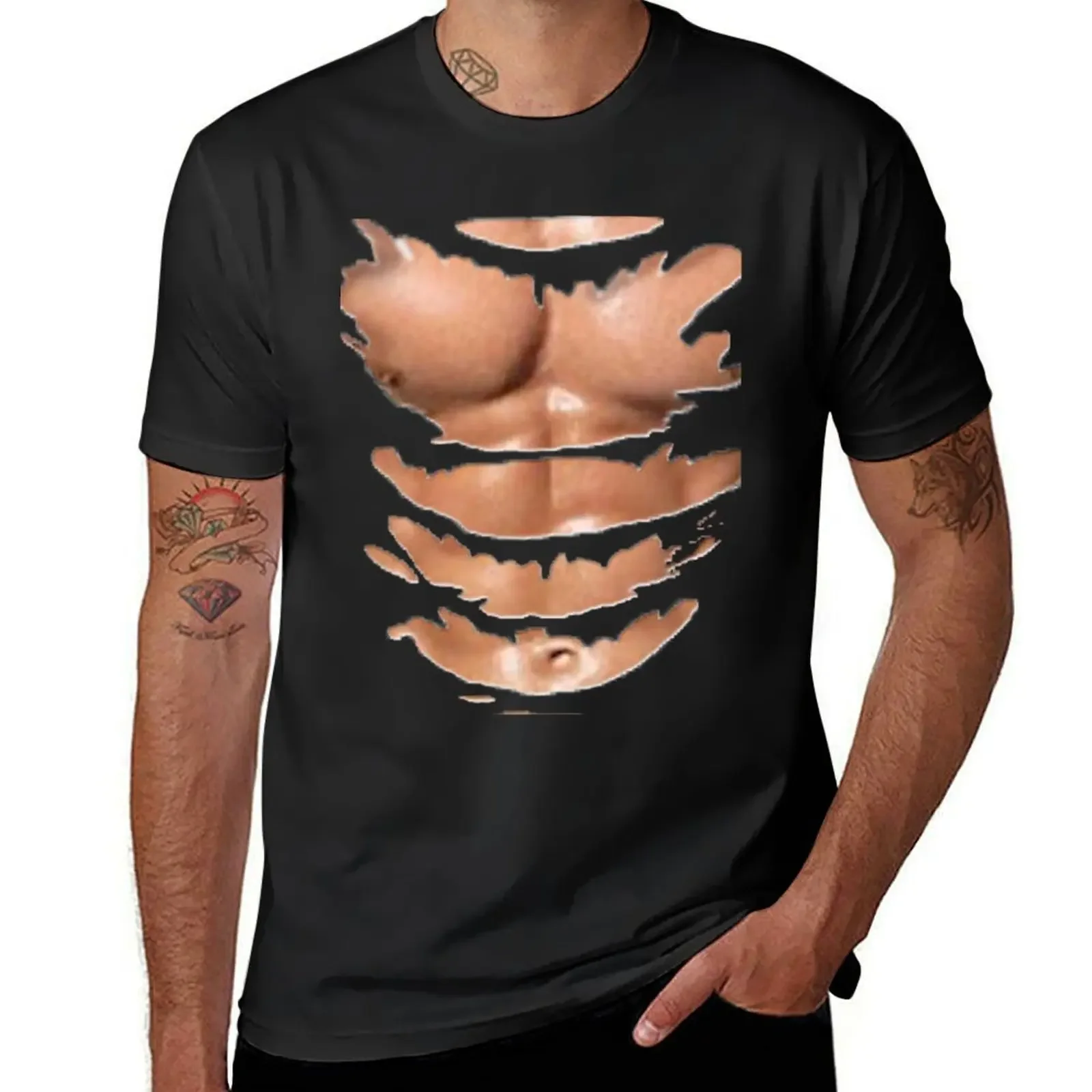 Ripped Muscle Shirt T-Shirt man clothes shirts graphic sweat shirts, men