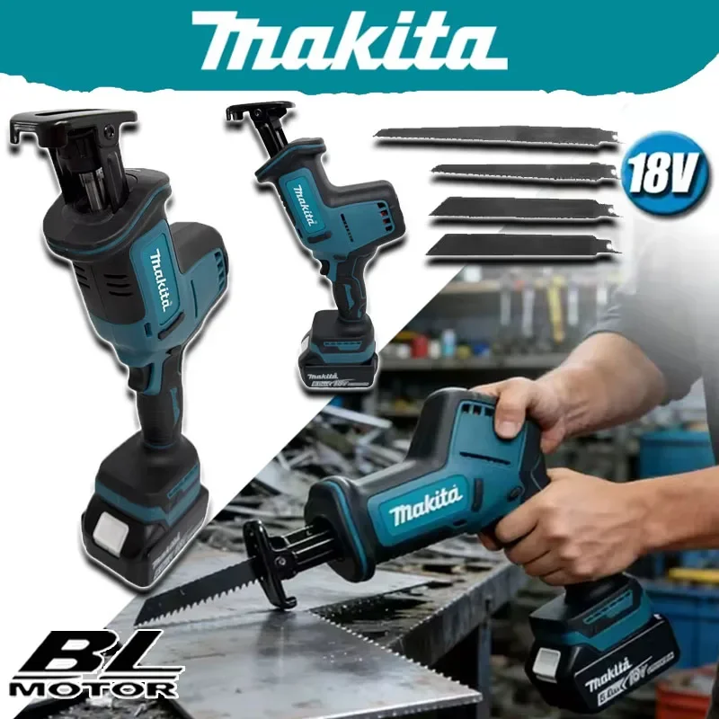 

Аккумуляторная бесщеточная сабельная пила Makita с регулировкой скорости для металла и дерева, для аккумуляторов 18В
