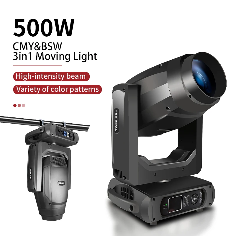 500W LED Moving Head Light mit CTO CMY 500W CMY Beam Spotlight Effekt BSW für Konzerte, Hochzeiten und professionelle Bühnenauftritte