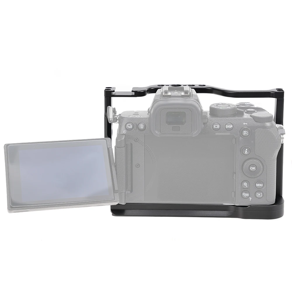 FOTGA Z50II Bingkai Pelindung Sangkar Kamera untuk Nikon Z50 II SLR Dudukan Sepatu Dingin Tempat Monitor Pemotretan Vertikal Kit Ekstensi DIY