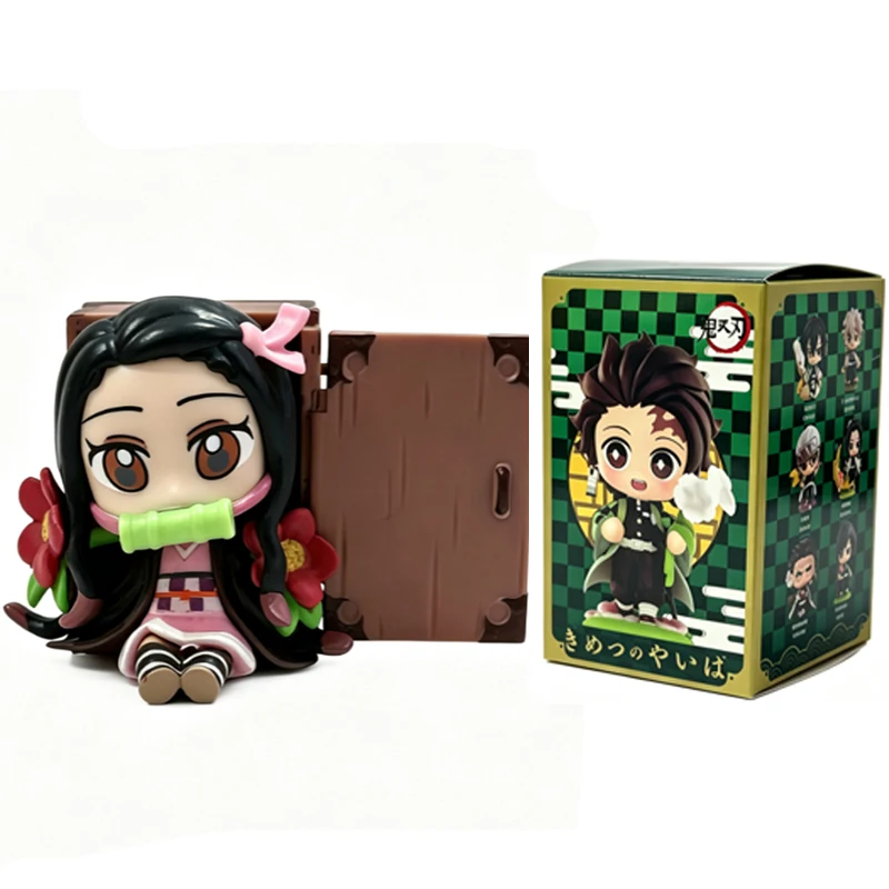 # Dämonentöter Tanjiro Kamado Nezuko Anime-Cartoon-Figur Blindbox kreative personalisierte Statue Modell Ornament Überraschungsgeschenkbox