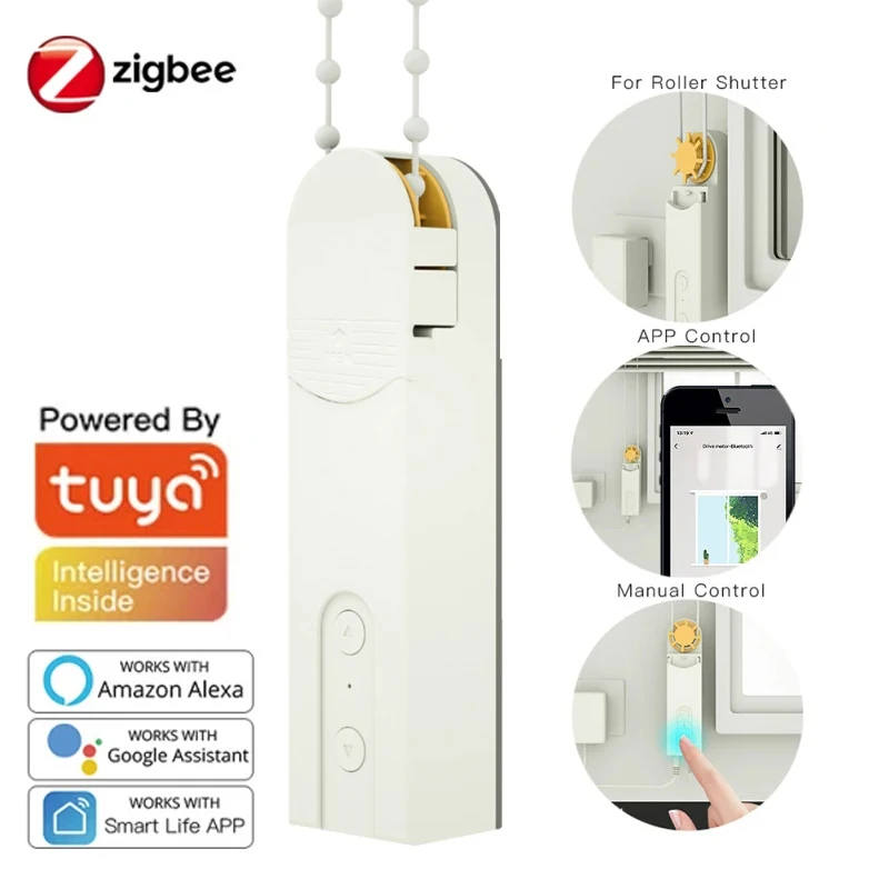 Tende cieche intelligenti Motore di azionamento Controller per tende da finestra ZigBee Rullo motorizzato intelligente APP Tuya Alexa Controllo vocale di Google Home