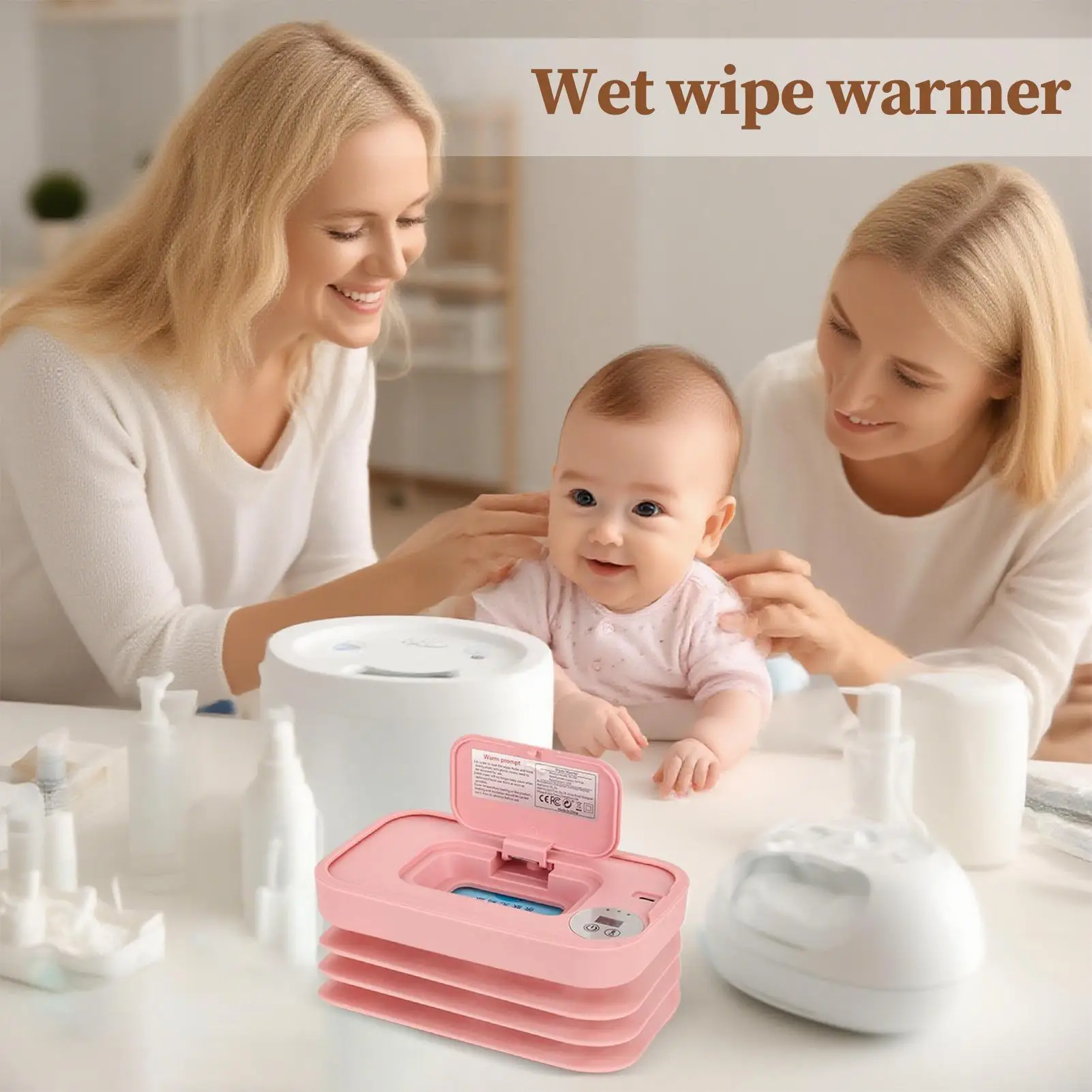 Diaper Warmer Wipes For Baby Folding Diaper Wipe Warmer & Dispenser For Traveling Rapid Heating Baby Supplies For Road Trips