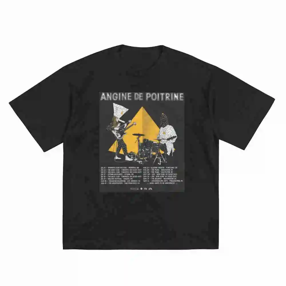 Angine De Poitrine Pyramid Graphic Rock Short Sleeve Tee 100% Cotton T-Shirt