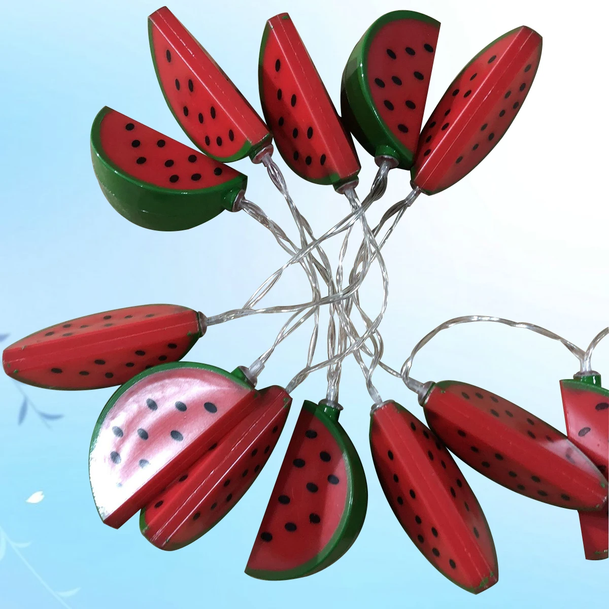 

Watermelon LED String Lights Operated Eco Friendly Safe Ideal for Parties Weddings Gardens Bedrooms Warm