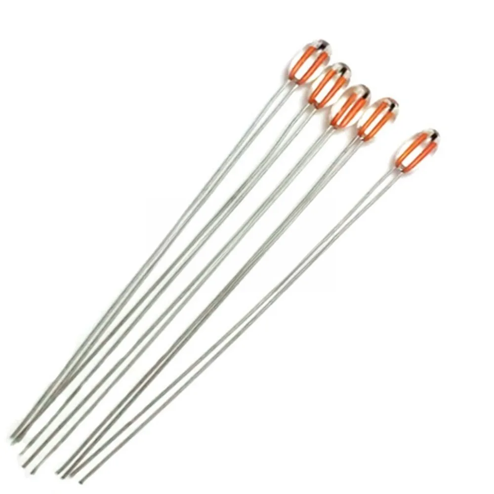 Termistore NTC 100K 3950 20 pezzi ad alta temperatura MF51 60mm vetro single end sigillato per stampante 3D letto riscaldato Hotend Precision Ext