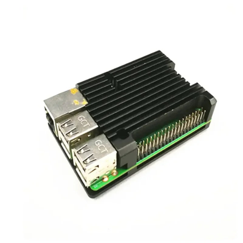 Raspberry Pi 4/3 Aluminium Behuizing Met Dubbele Koelventilator Metalen Behuizing Voor Rpi Raspberry Pi 4b/3b/3b +