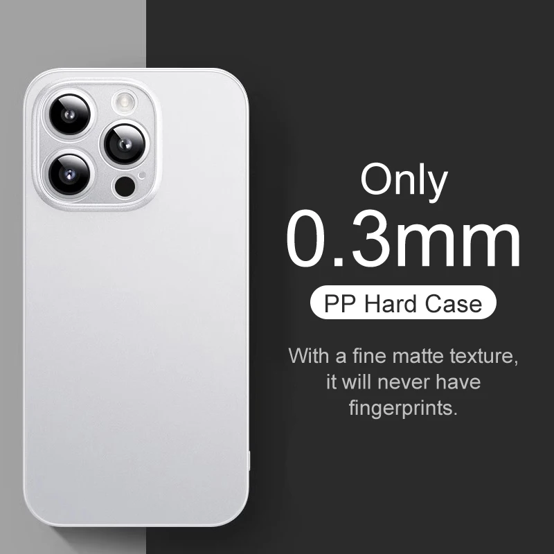 0.3mm Ultra Thin Matte Case For iPhone 16 15 14 13 12 mini 1