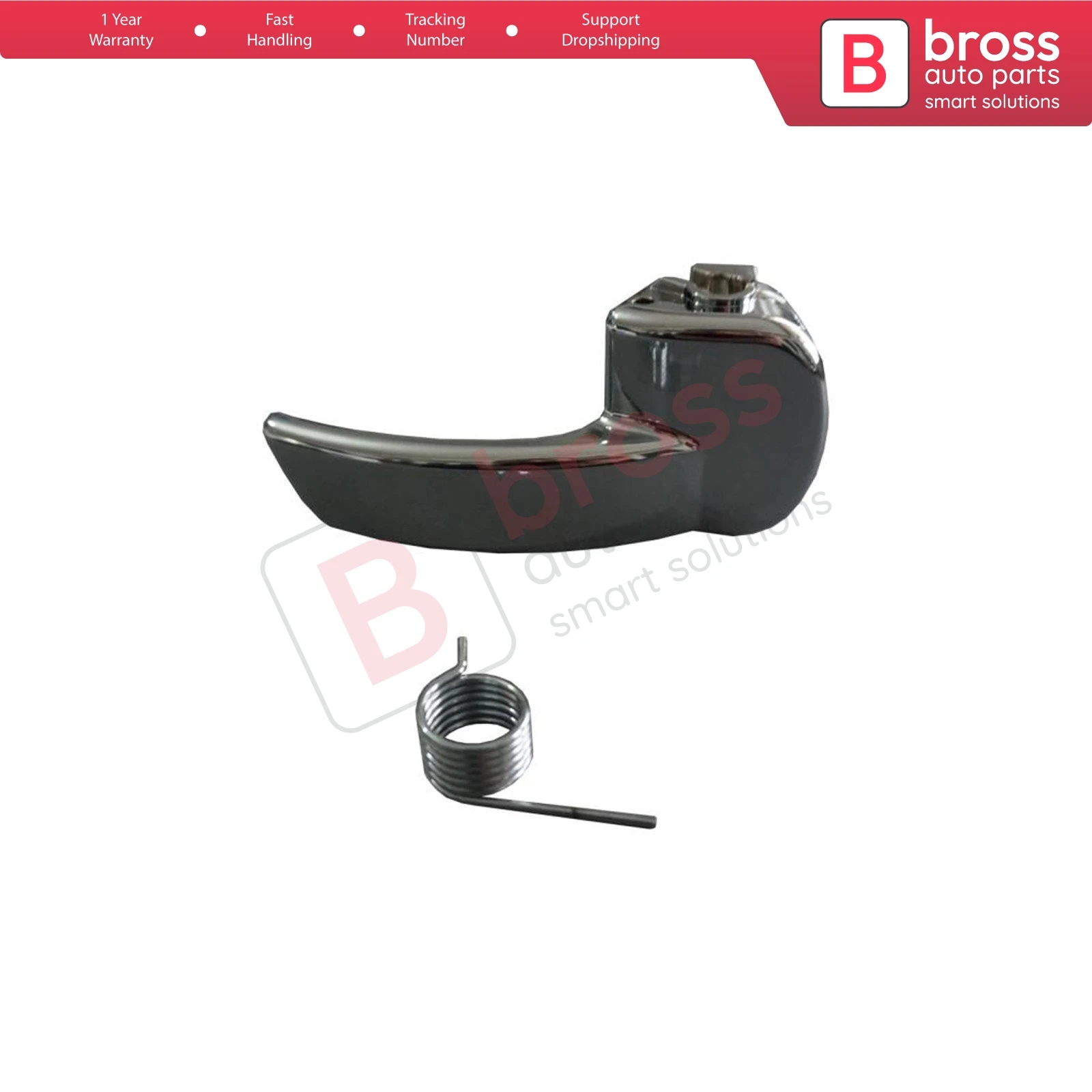 Bross BDP915 Interior Front or Rear Right Door Chrome Handle 80670JD00E, 80671JD00E For Nissan Qashqai Dualis 2007-2013 J10 JJ10