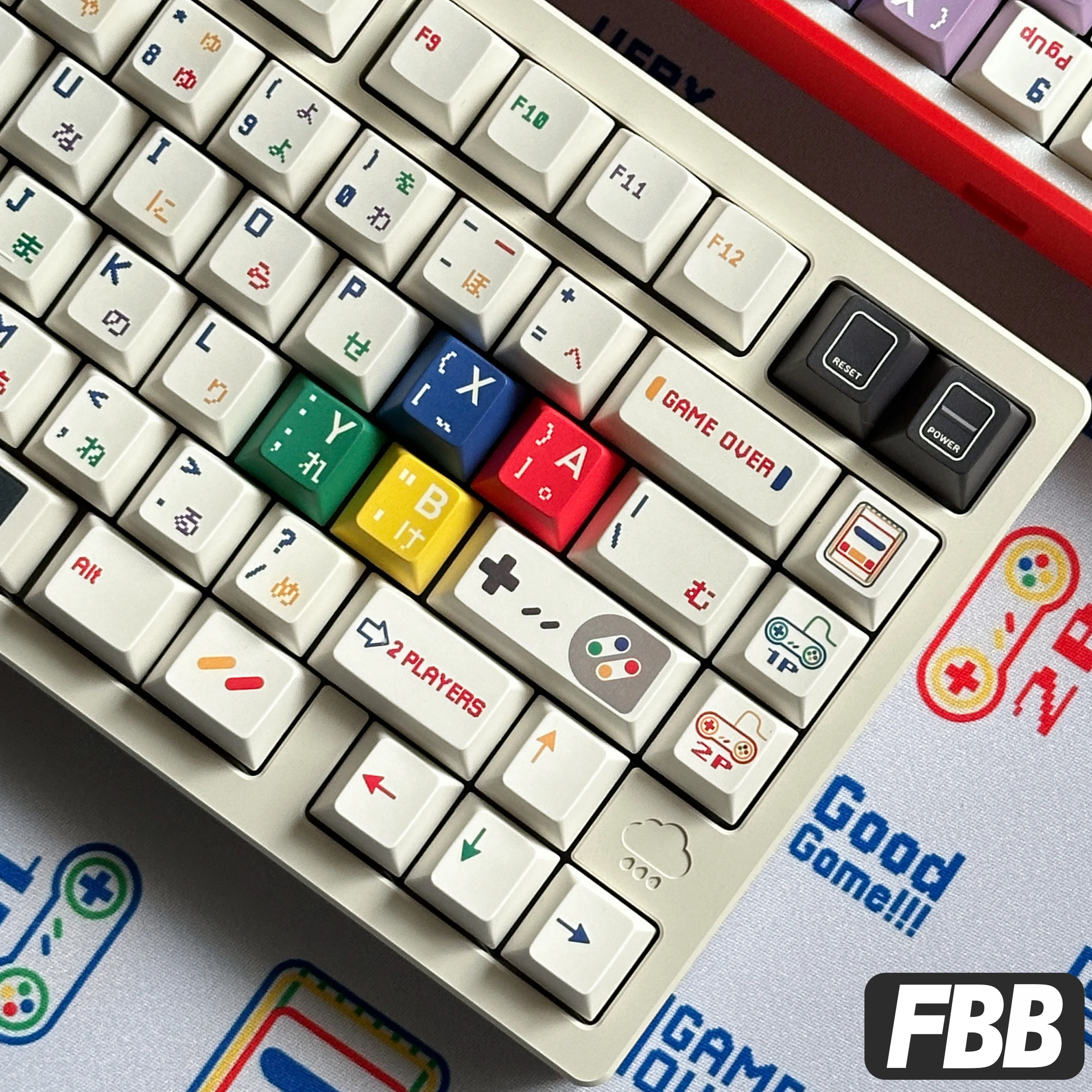 

FBB Keycaps SFC 1990 Multicolor Key Caps For Mechanical Keyboard Keycap Full Size DIY Computer Accessories PBT 1.7mm Thickness