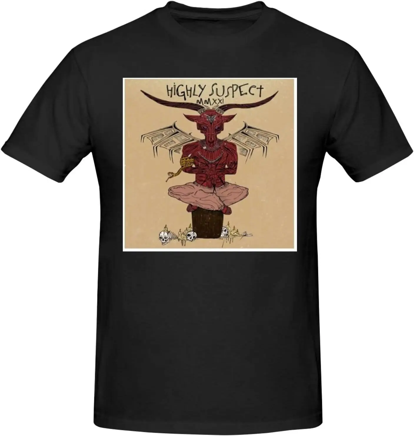 

Highly Music and Suspect Men's Classic Unisex Cotton T-Shirt for Men & Women, Classic Tee Black
