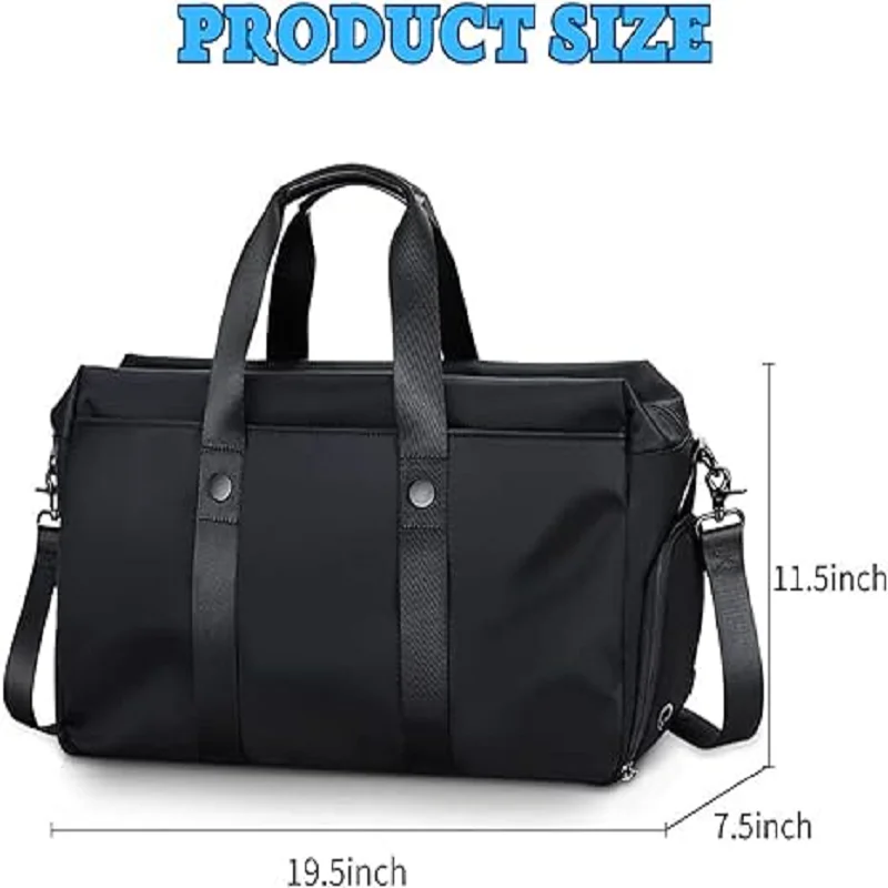 BJIAX Lightweight Travel Bag Men Portable Large-Capacity Business Trip Luggage Bag Shoulder Fitness Bag Dry And Wet Separation