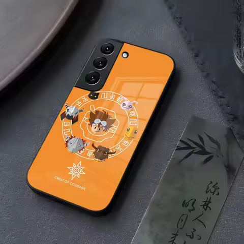 Digimon Anime Phone Case Glass for Samsung Galaxy S23 S24 S21 S22 S20 Ultra Fe Plus A34 A54 A24 A52 A53 M54 Cover