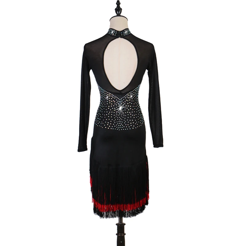 Fringe Latin Dance Dress Party Dress Modern Dance Costumes Jazz Salsa Dress Dance Wear Flapper Dress Ball Gown