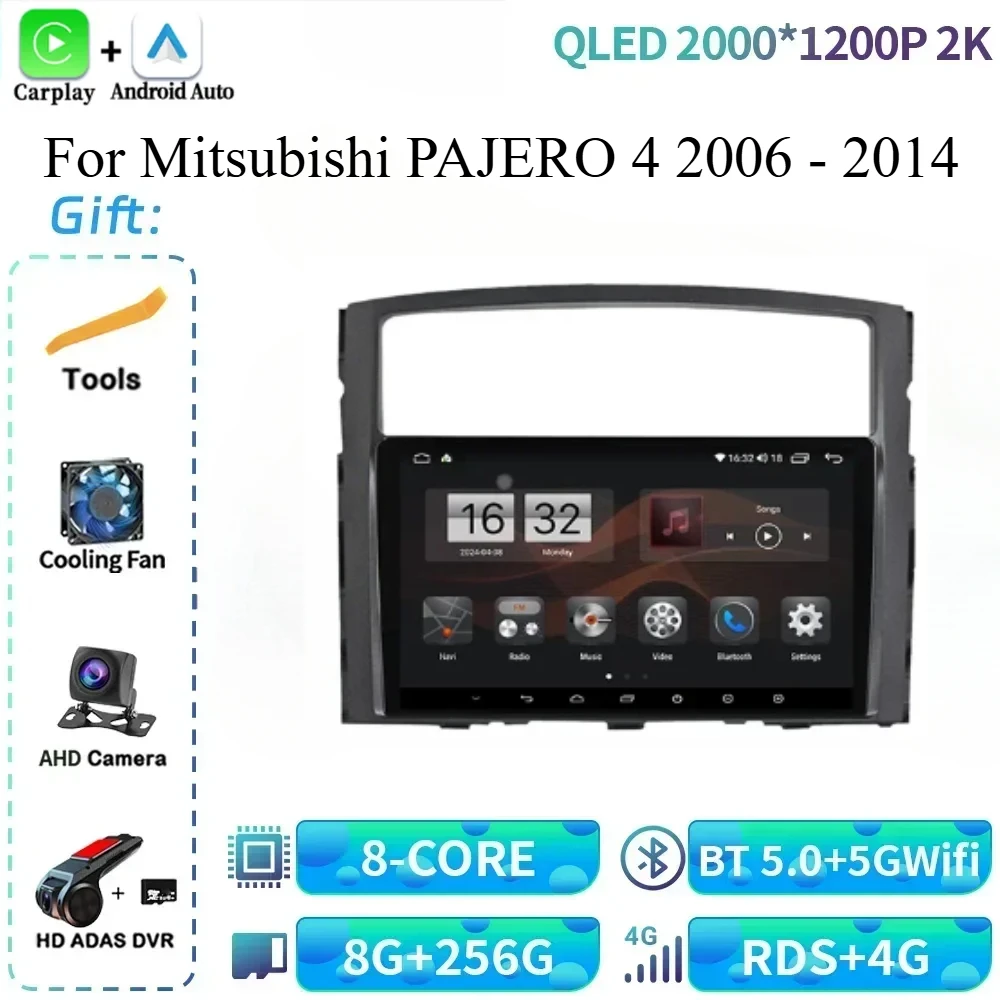 

Android 14 For Mitsubishi PAJERO 4 2006 - 2014 Car Radio Navigation Multimedia Wireless Carplay Navigation 4G GPS Touch Screen