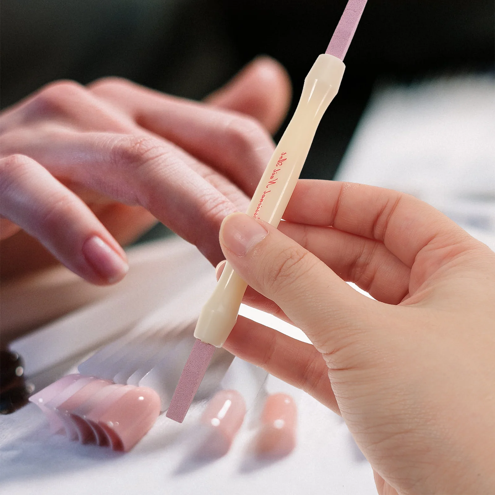 Stone Nail File 2PCS Manicure Buffing Tool Nail Polishing Pen Dead Skin Remove Trimmer Care Sanding Stick