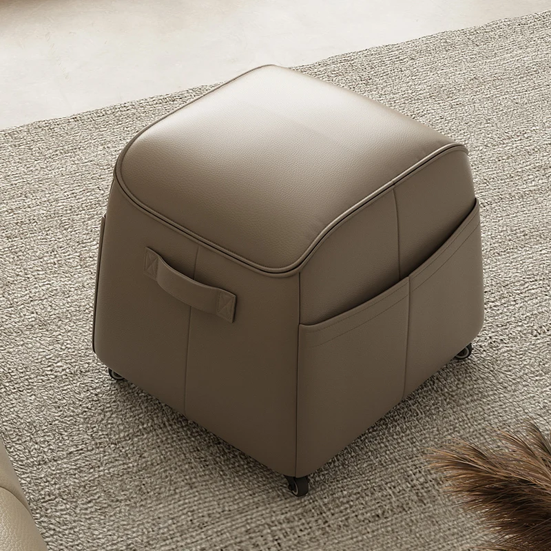 

‌Minimalist Solid Wood Stool Waterproof CatResistant Vanity Seat 360° Swivel Entryway OttomanStylish Accent Bench for LivingRoom