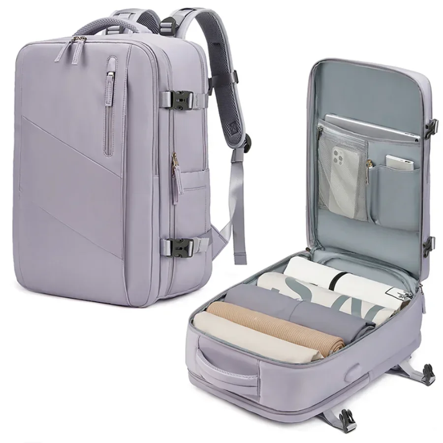 Sac à dos de voyage multifonctionnel pour femme, sacs à dos pour ordinateur portable 16 pouces, grand chargement USB, sac à dos d'affaires léger avec sac à chaussures