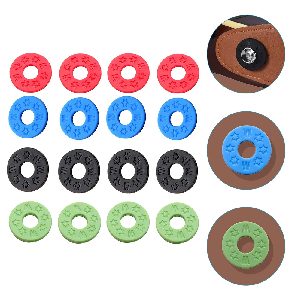 

16 Pcs Guitar Strap Pads Electric Acoustic Supplies Protectors Accessories Silica Gel Anti-slip