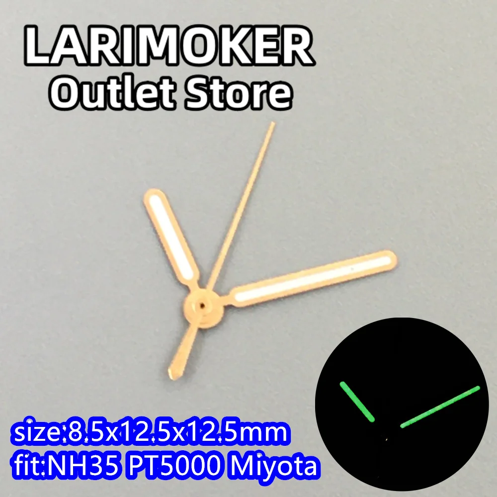 LARIMOKER Silver Gold Black Watch Hands Green Luminous Fit NH35 NH36 PT5000 ST2130 ETA2824 2836 Automatic Movement Accessories