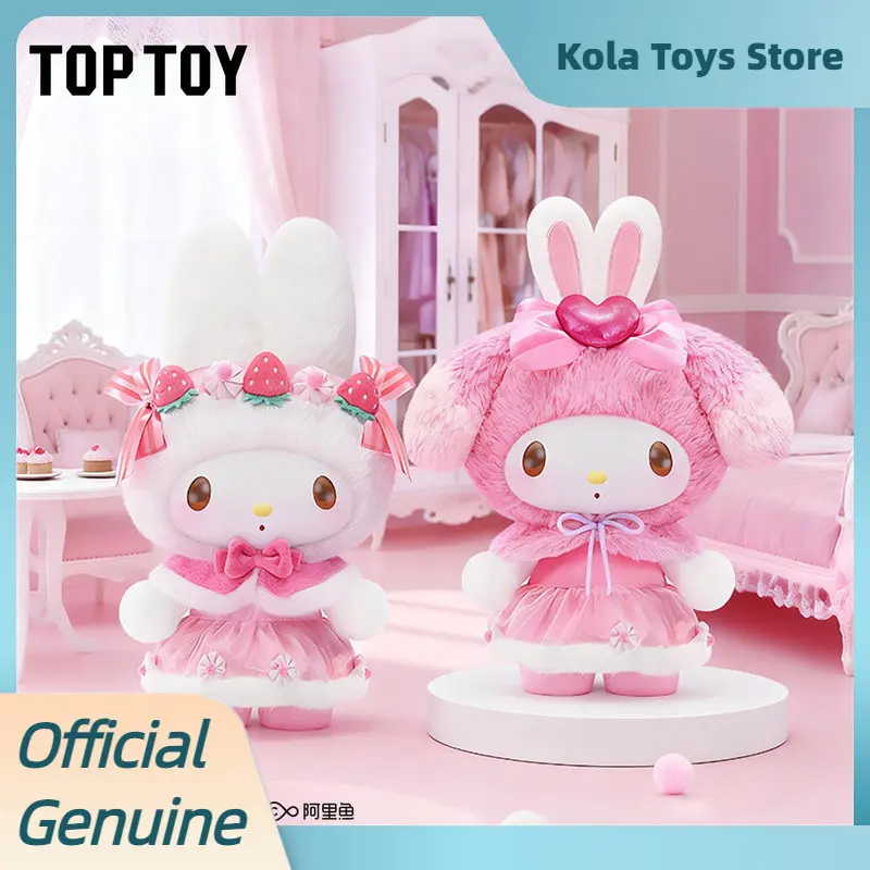 Muñeca de Peluche de Vinilo My Melody de TOPTOY, Serie de Galletas de Fresa con Glaseado Colorido, Tamaño Grande al 400%, Linda Decoración Rosa, Regalo para Niñas