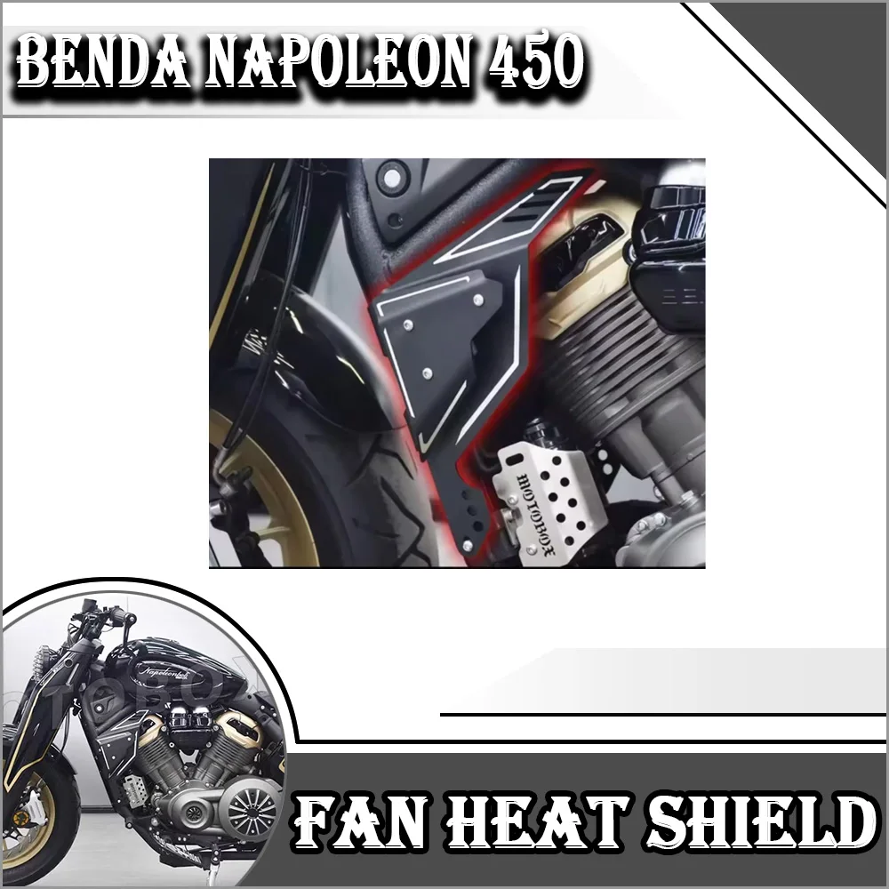 

Motorcycle For Benda Napoleon 450 Modified Fan Heat Shield Windshield Engine Decorative Cover Air Guide Cover Special Accessorie