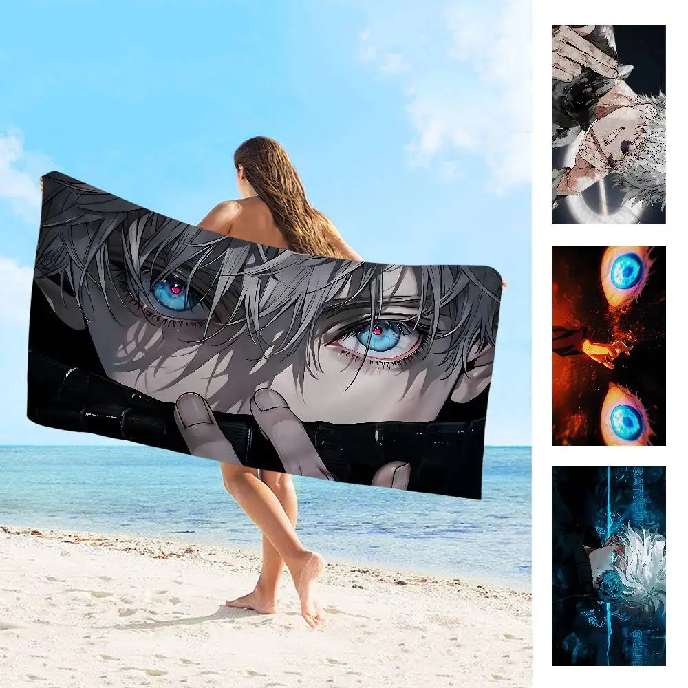 

S-Satoru G-Gojo Anime Microfiber Beach Towel Absorbent Quick Dry Soft Yoga Swimming Resort Mountain Climbing Towel