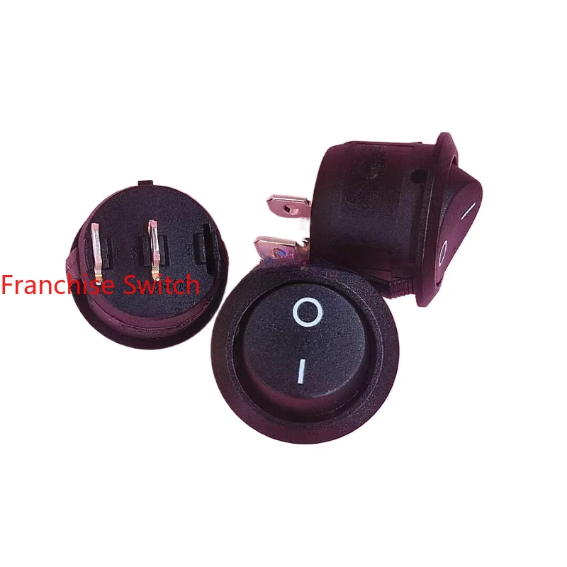 10PCS Round boat type switch opening 20MM R13-112A single knife  throw 10A UL CQC