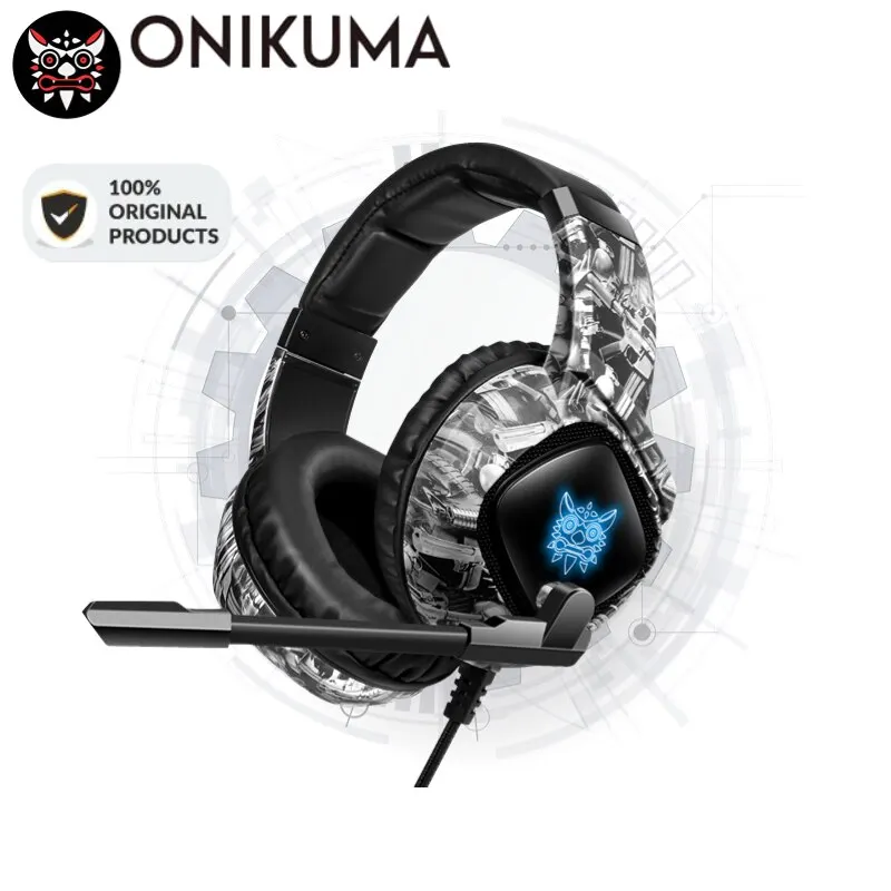 ONIKUMA K19 Gaming Headset Headphones Wired Ruído Cancelando Fones De Ouvido Estéreo Com Microfone