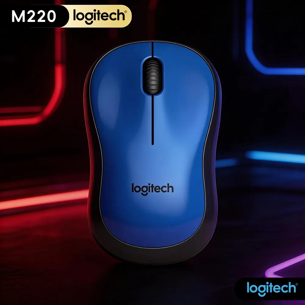 Logitech M220 2.4G Silent Noiseless Mouse Lightweight Portable 3‑Button Layout For Notebook Desktop Mac Office Home PC