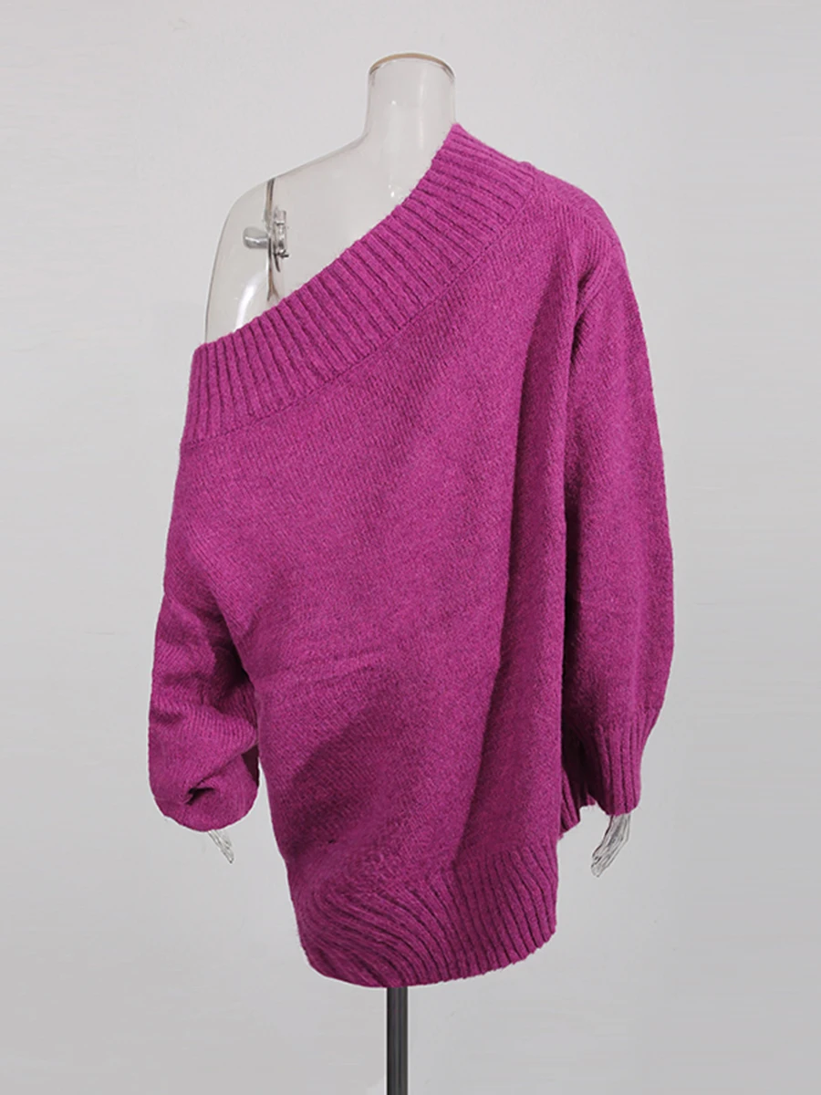 CHICEVER الصلبة تقسم طيات سترة الإناث انحراف طوق كم طويل فضفاض عادية كسول المرأة البلوزات الخريف نمط جديد الموضة