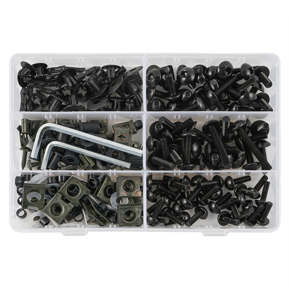 253PCS Kuip Bolt Kit Fastener Clips Schroef Voor Yamaha MT03 MT07 MT09 YZF R1 R3 R6 R7 FZR400 600 750 Suzuki GSXR600 750 1000
