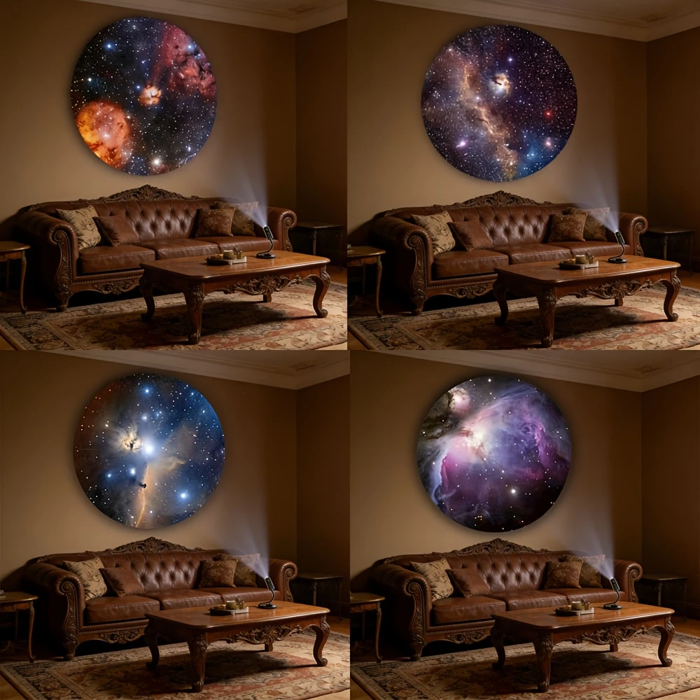 Starry Galaxy USB Projection Light 5/12/17pcs Projection Patterns Room Ambiance Night Light LED Projection, Decorative Lighting