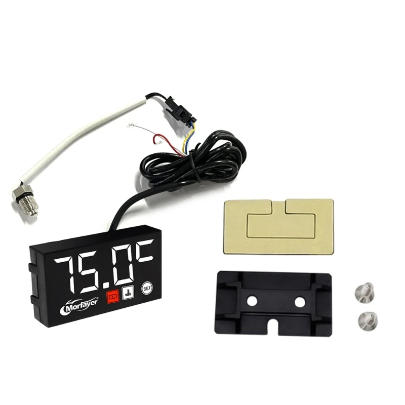 Motorcycles 3 In 1 Electronic Clock LED Digital Display Voltmeter Thermometer