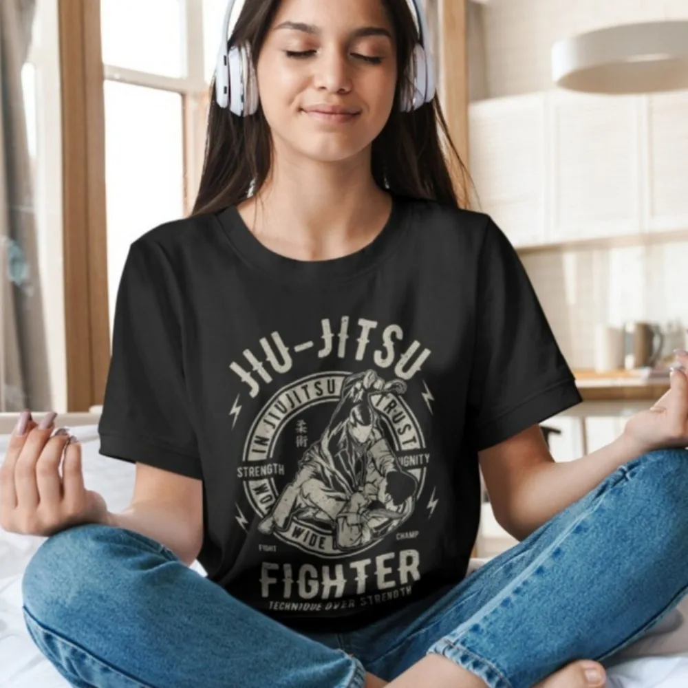 Bjj T-Shirt Jiu Jitsu Tops Vintage Bjj Tees Brazilian Jiu Jitsu Shirt Combat Sport Women Clothes O-neck Graphic Tops