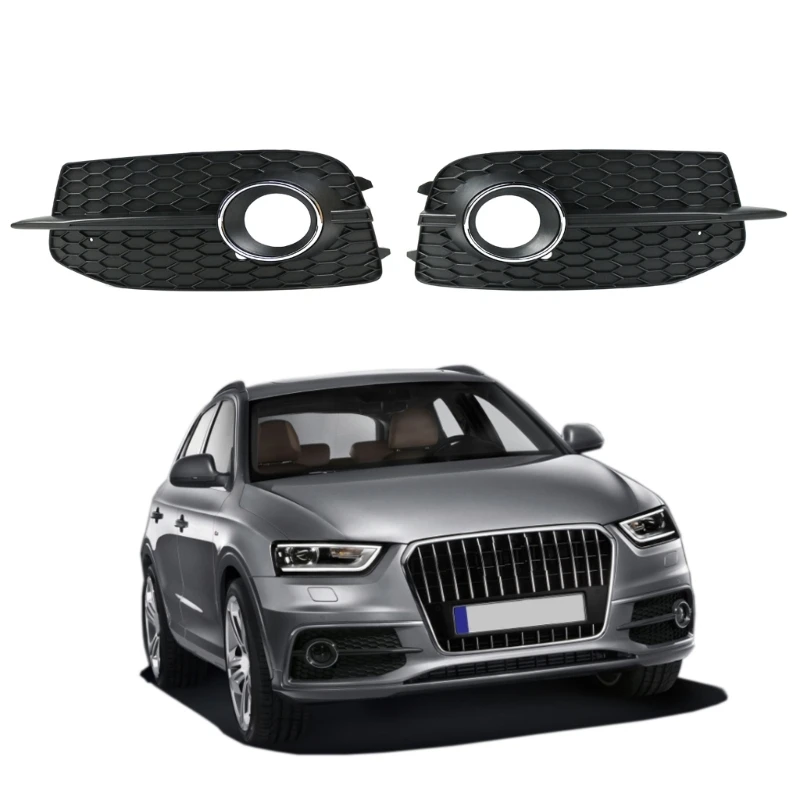 Left/Right Front Grills Bumper Fog Lights Cover Frame Trim for Q3 12-14 SLine Front Grille Bumper 8U0807682D 8U0807681D